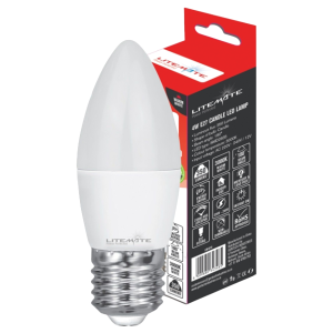 Litemate E27 Candle Led Lamp, 4 Watt