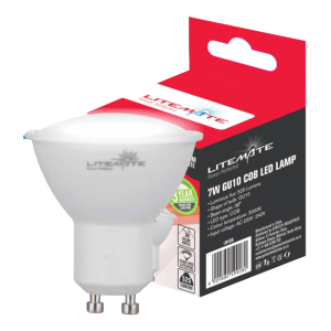 Litemate GU10 COB LED Lamp, 7 Watt Warm White