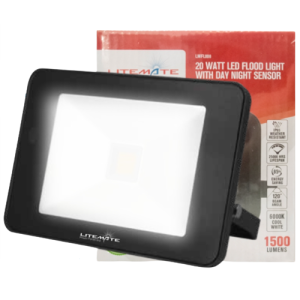 Litemate Led Floodlight with Day and Night Sensor, 20 Watt