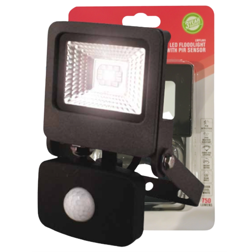 Litemate LED Floodlight with Motion Sensor, 10 Watt