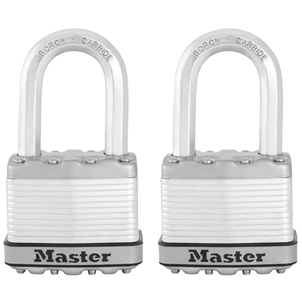 Master Lock Excell Laminated Steel Keyed Alike Padlocks 50mm, Pack of 2 M5EURT