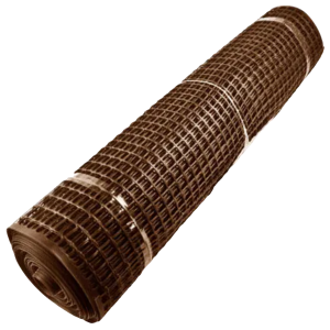 Mts Brown Plastic Netting 30mm x 30mm Blocks, 1m x 25m