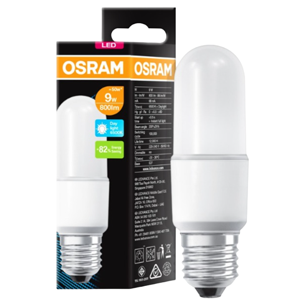 Osram Eco LED Stick Bulb 9W E27, Cool White