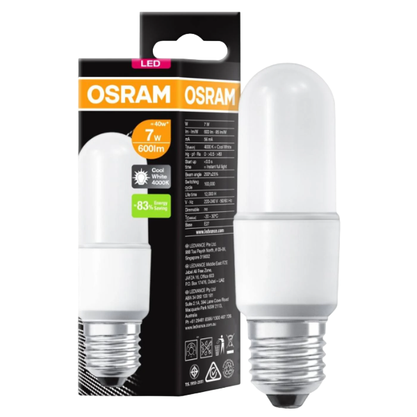 Osram LED Eco Stick 7W E27 Cool White