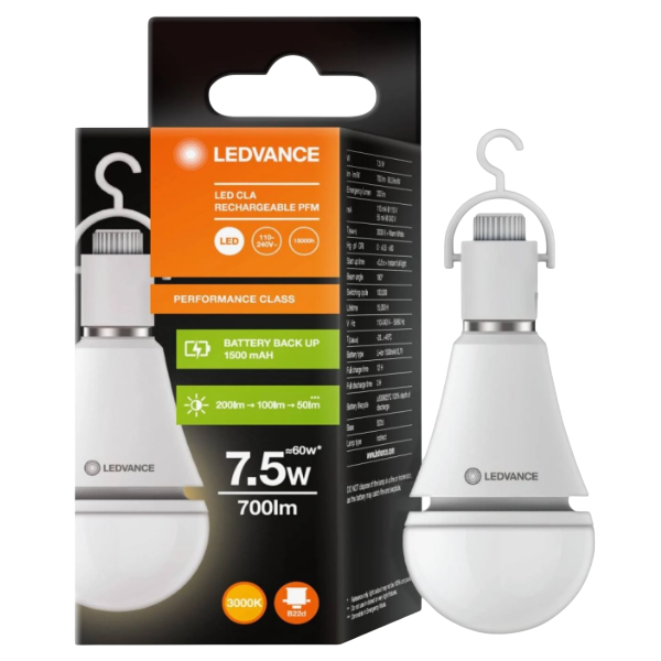 Osram Rechargeable LED Light Bulb CLA 7.5W B22, Daylight