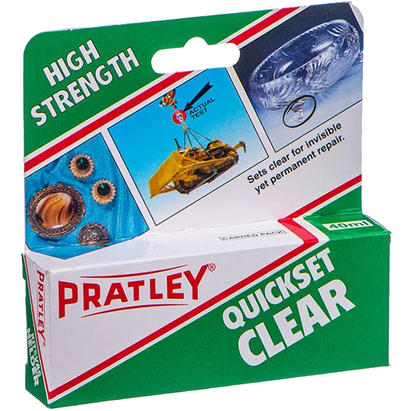 Pratley Clear Quickset Glue 36ml