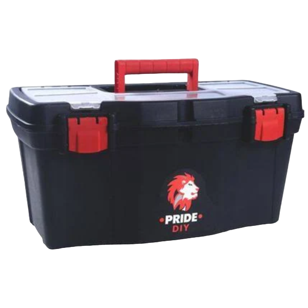 Pride Plastic Tool Box 50cm, Black