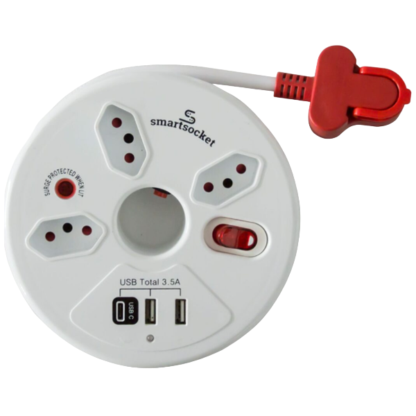 SmartSocket Compact Round USB and Power Adaptor 3.5 Amp