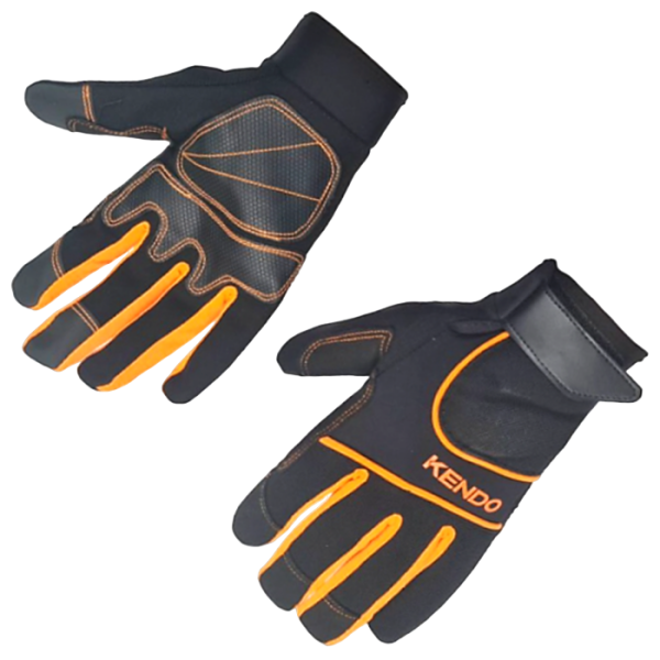 Kendo Synthetic Leather Palm Gloves PU, Large per Pair