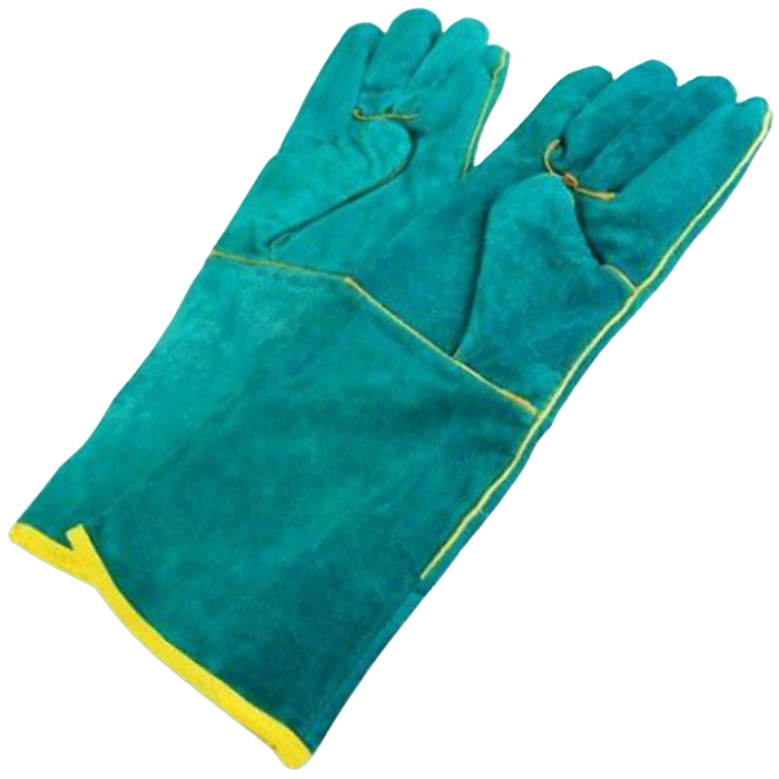 Matsafe Green and Yellow Welding Gloves 204mm Cuff Per Pair WAN0150