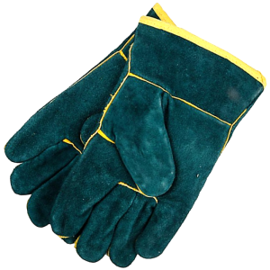 Matsafe Heavy Duty Green and Yellow Welding Gloves 50mm Cuff per Pair