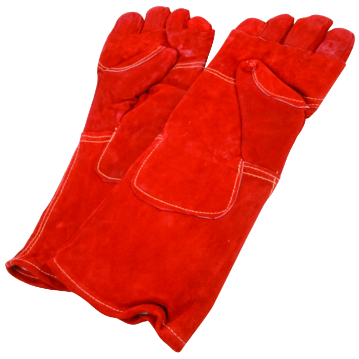 Matsafe Red Heat Resistant Welders Gloves 200mm Cuff per Pair