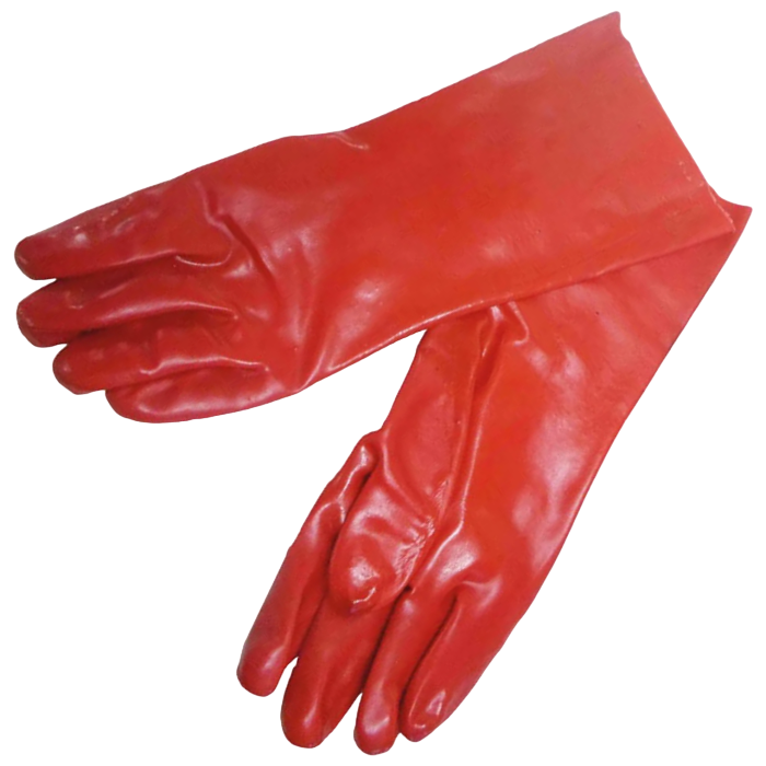 Matsafe Red PVC Gloves 400mm Cuff per Pair