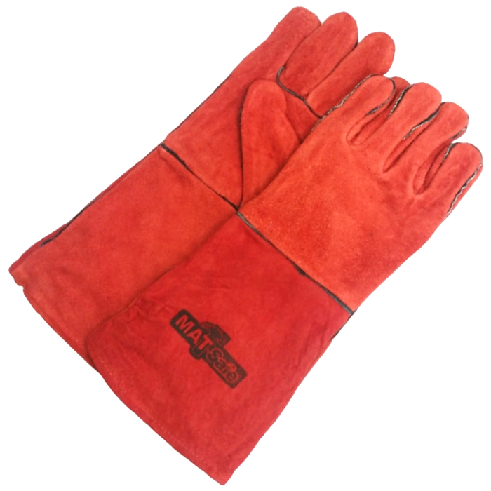 Matsafe Red Welders Gloves 200mm Cuff per Pair