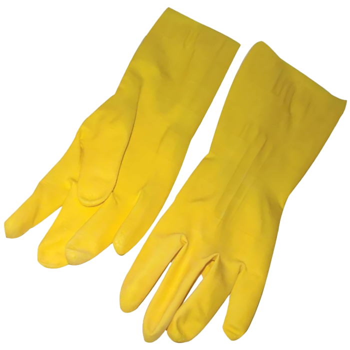 Matsafe Yellow Household Latex Gloves, Large per Pair