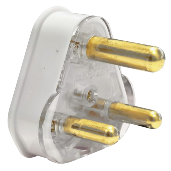 Electricmate Hollow Pin Plug Top 16 Amp, White