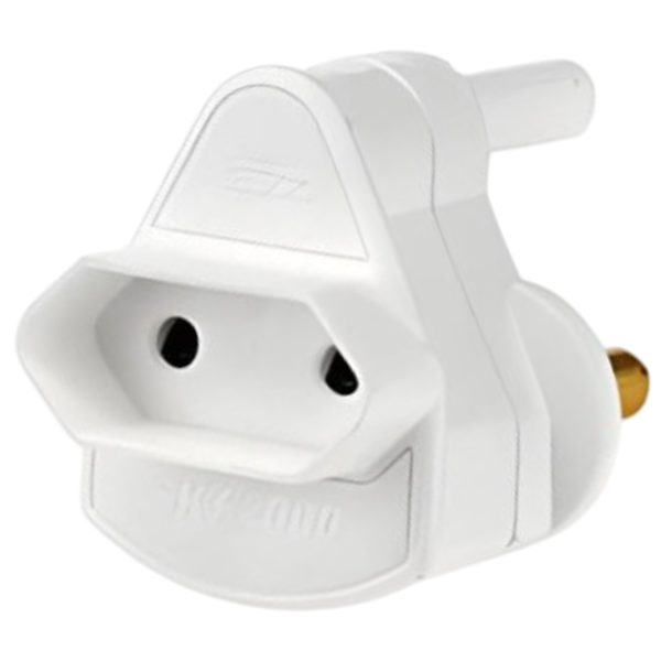 Mts Top Entry Euro Plug 5 Amp, White